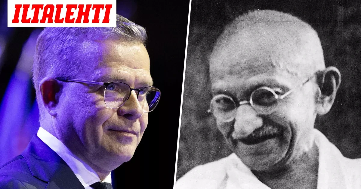 Hämmentävä video: Petteri Orpoa verrataan Mahatma Gandhiin