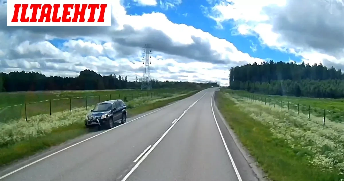 Kallen kojelautakamera tallensi hurjan tilanteen: Haluaa tarjota illallisen kuvan autoilijalle