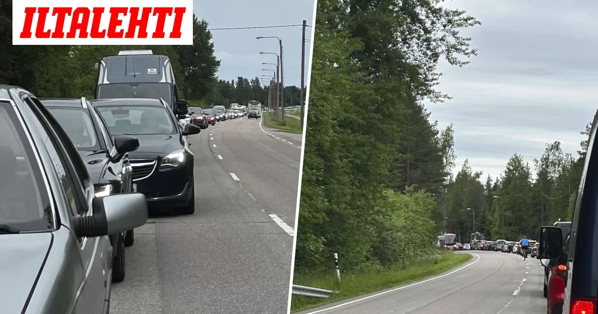 Autojono matelee – Kotkassa täydellinen jumi