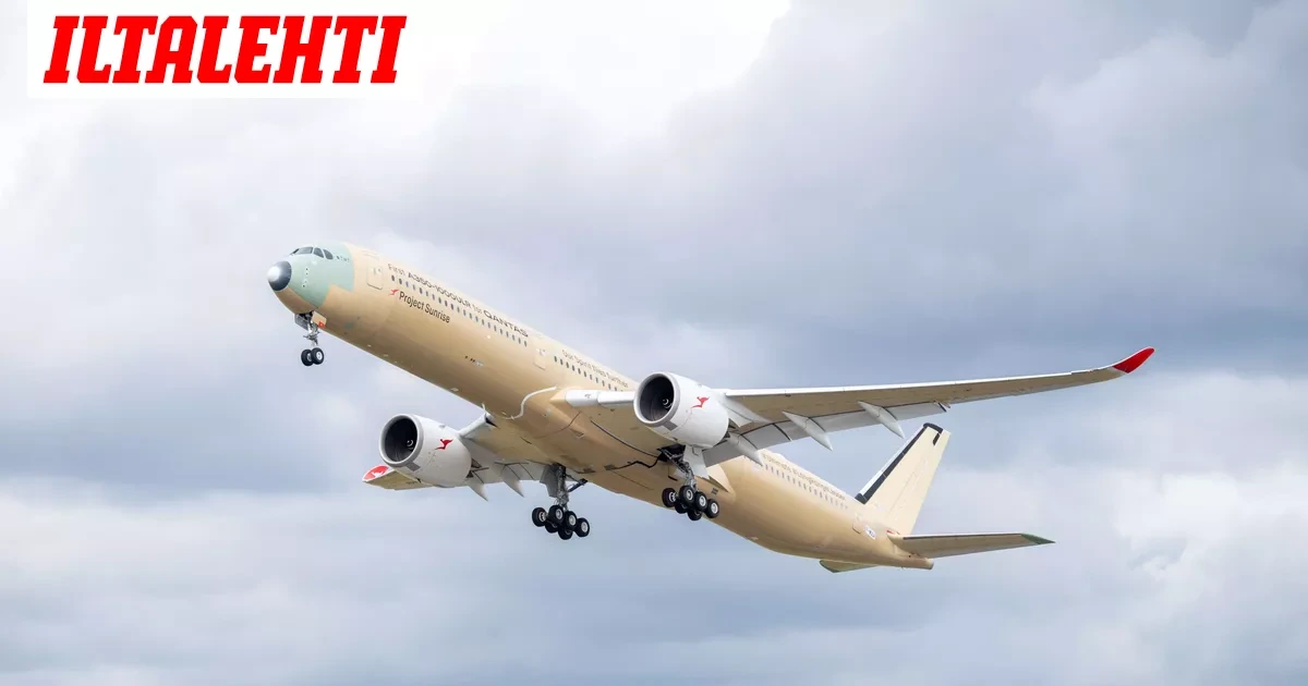 Airbusin jäätävän pitkän matkan matkustajakone teki ensilentonsa