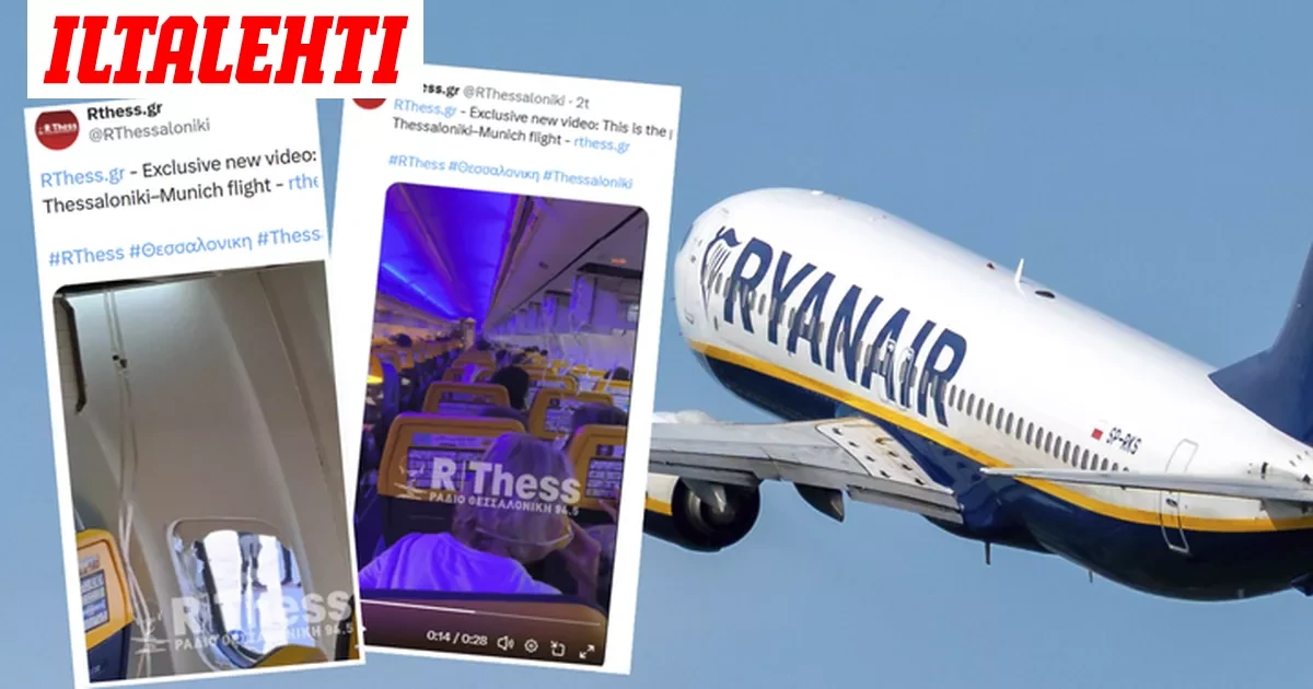 Ryanairin lennon kauhujen hetkistä raju video julki