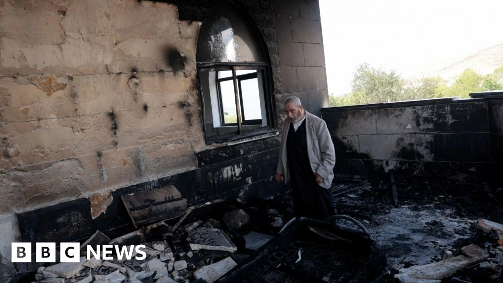 Israeli settlers set fire to mosques, cars and farm land in West Bank, Palestinians say