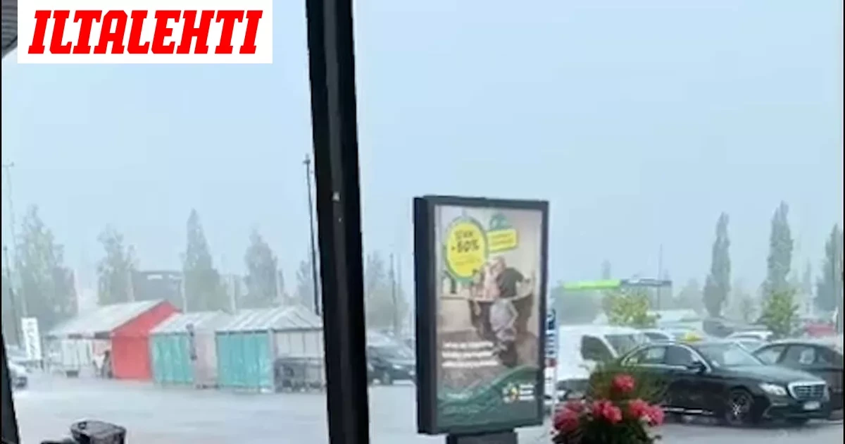 Hurja näky Citymarketin edustalla Jyväskylässä