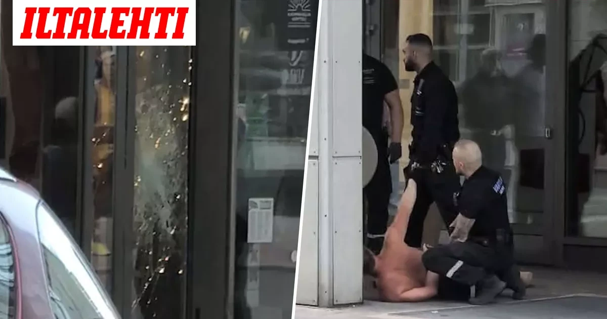 Paidaton riehuja Sokoksen edessä – Poliisi paikalle