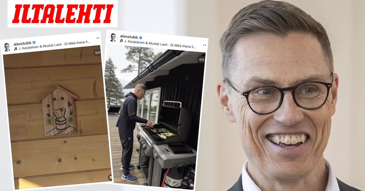Stubb julkaisi mökkikuvia – Kengät varastavat huomion