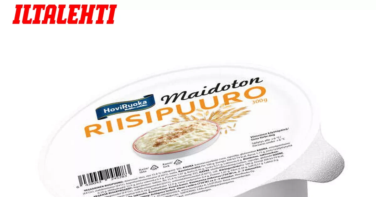 K- ja S-ryhmässä myytyä riisipuuroa vedetään pois myynnistä