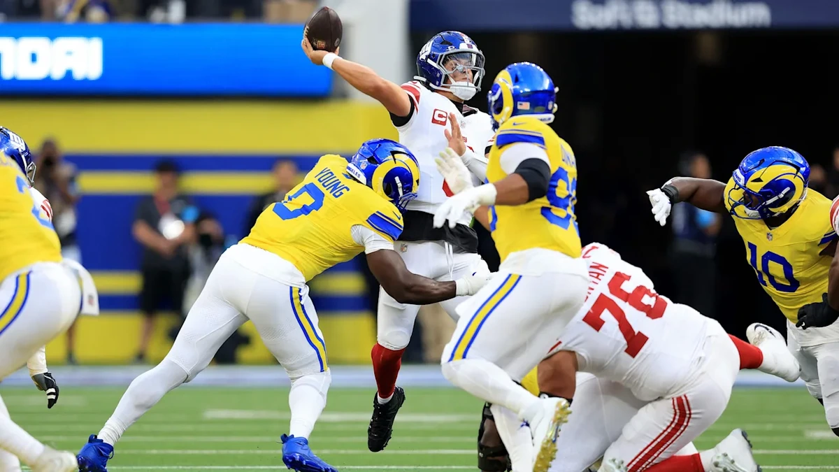 Jaxson Dart: Giants-Quarterback verletzt sich früh gegen die Rams