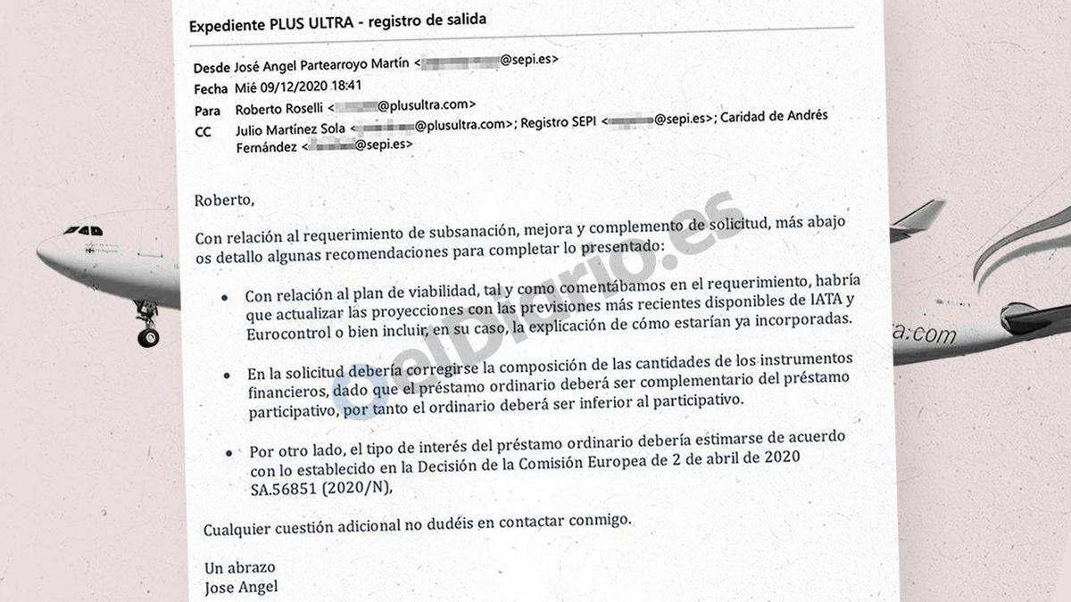 Los mensajes entre Plus Ultra y la SEPI documentan un proceso para el rescate ajeno a una posible 'vía Zapatero'