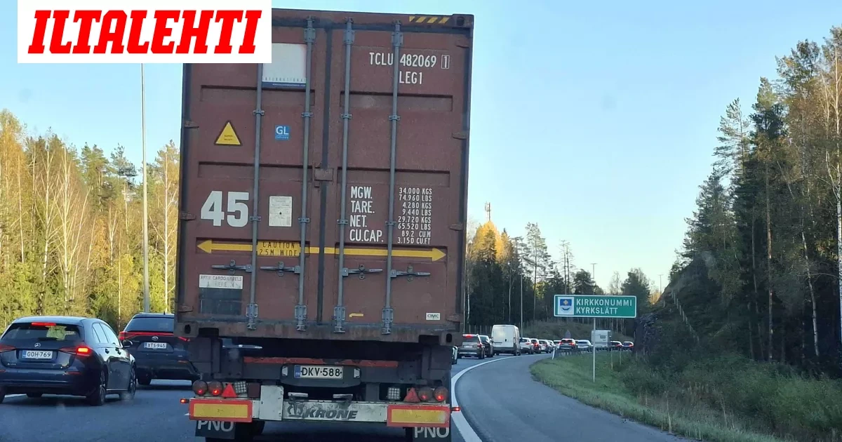 Rajut ruuhkat Turunväylällä