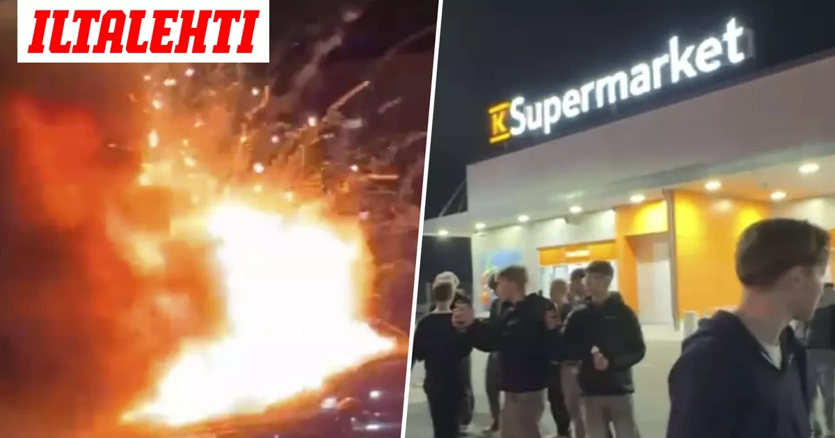 K-supermarketin edustalla hurja näky